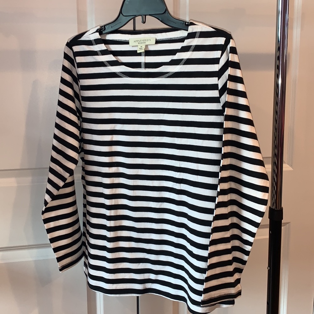 Appleseed's Striped Long Sleeve Top NWOT